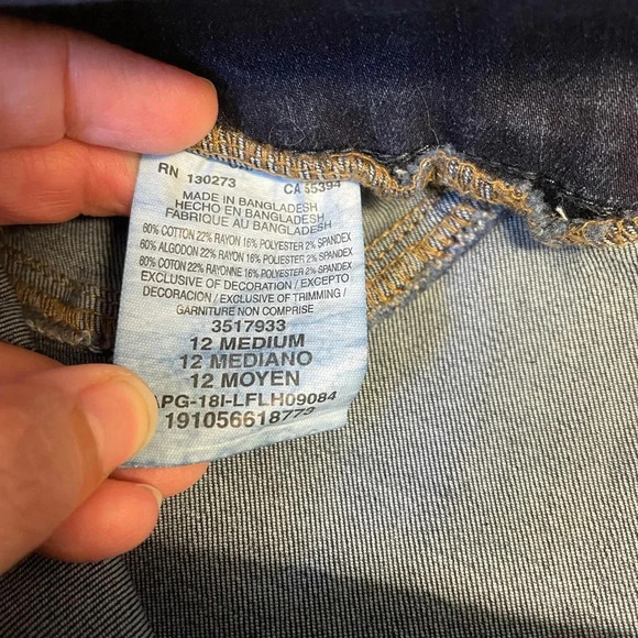 Lee Slim Fit Sculpting Jeans Slim Leg Mid Rise Pull On - Picture 6 of 9